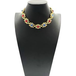 Vintage multiple color glaze necklace